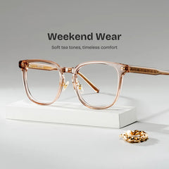 Hailey Beige Frame Glasses with Square Frame Online | ZEELOOL