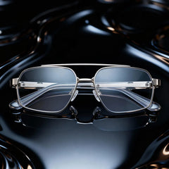 Sterling Eyeglasses in Aviator Silver Frame | ZEELOOL