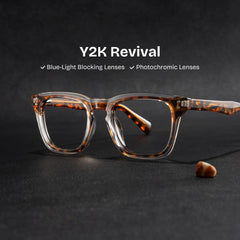 Tr90 Eyeglasses Frames With Rectangle Shape and Tortoise Color