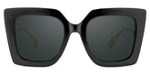 Qatar Square Black Sunglasses and Wide Frames