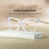 Square Clear Eyeglasses Rory Acetate Frame Glasses
