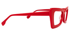 Newell Bright Red Rectangle Large Frame Glasses | Zeelool