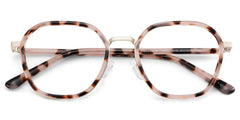 Mitchell Mixed Pink-tortoise Frame Glasses with Geometric Shape | Zeelool