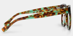 Xion Green-Tortoise Square Frames Glasses | Zeelool