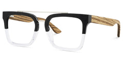Men's Aviator Eyeglasses Frames With Black Clear Color