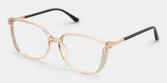 Annalisa Square Beige Thin Frame Glasses | Zeelool