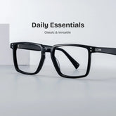 Griffin Black Frame Glasses with Rectangle Frame Online | ZEELOOL