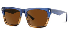 Rectangular Spectacle Frames with Brown Blue Color