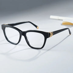Square Black Eyeglasses- Julian Acetate Frame Glasses