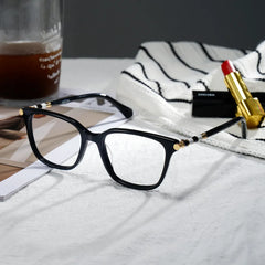 Delilah Square Black Frame Eyeglasses for Women| ZEELOOL
