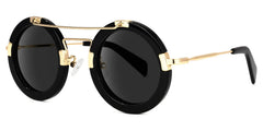 Martis Round Black Sunglasses | Zeelool Glasses