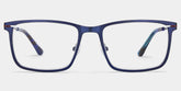 Rectangle Blue Eyeglasses- Roxana Metal Frame Glasses