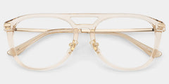 Isabelle Beige Aviator Glasses Frame | Soft Athleisure