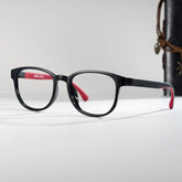 Dale Round Black Red Frame Eyeglasses for Pre-tweens
