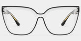 Mirta Square Black Eyeglasses and Crsystal Frames