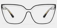 Mirta Square Black Eyeglasses and Crsystal Frames