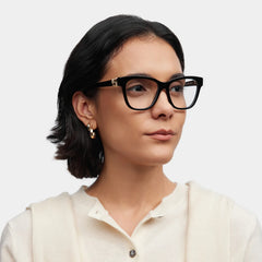 Square Black Eyeglasses- Julian Acetate Frame Glasses