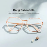 Levi Eyeglasses in Geometric Pearl White Frame | Zeelool