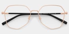 Bivins Geometric Gold Thin Frame Glasses | Zeelool