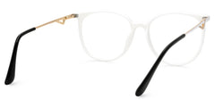 Chanty Round White Thin Frame Glasses | Zeelool Optical