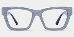 Cecilia Blue Frame Glasses with Rectangle Frame Online | ZEELOOL