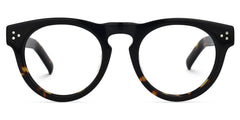 Malloy Round Black and Tortoise Eyeglasses and Frames