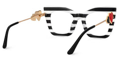 Cagle Designer Eyeglasses in Cateye Clear Frame