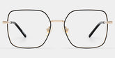 Abigail Black Thin Metal Frame Glasses with Square Shape | ZEELOOL
