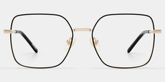 Abigail Black Thin Metal Frame Glasses with Square Shape | ZEELOOL