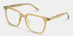 Eliza Clear Beige Glasses with Square Frames | ZEELOOL