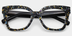 Renata Square Black Eyeglasses with Bling Frames | ZEELOOL