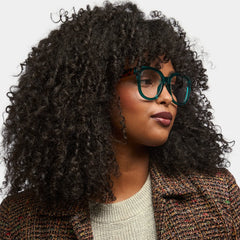 Harrell Square Dark-Green Eyeglasses | Zeelool