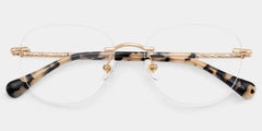 Jennifer Gold Frame Glasses with Round Frame Online | ZEELOOL