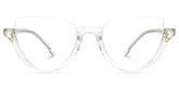 Felicia Clear Semi-Rimless Cat Eye Glasses for Women