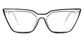 Yosef Cyber Women Black and Clear Cat Eye Frames Glasses
