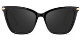 Hilary Butterfly Black Sunglasses | ZEELOOL