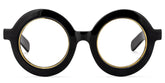 Calhoun Round Black Frame Glasses for Women and Men