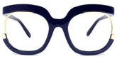 Darice Dark-Blue Round Eyeglasses | Zeelool