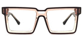 Cyberpunk Style Milian Brown-Black Frame Eyeglasses