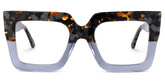 Brandon Square Gray Glasses with Two-Tone Frames