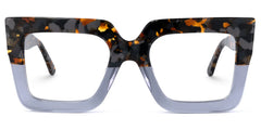 Brandon Square Gray Glasses with Two-Tone Frames