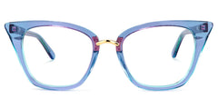 Martha Cat Eye Light-Blue Glasses | Zeelool Glasses