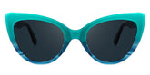 Claudette Cat Eye Blue-Green Sunglasses | Zeelool Glasses