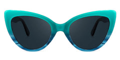 Claudette Cat Eye Blue-Green Sunglasses | Zeelool Glasses