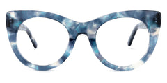 Starry Cateye Blue Frame Glasses | Zeelool Optical