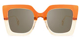 Qatar Square Orange Sunglasses | Zeelool Glasses