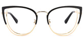 Harvey Cateye Eyeglasses with Black-Clear Two-Tone Frame
