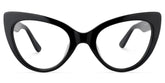 Claudette Cat Eye Pure Black Frame Glasses | Zeelool