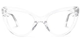 Claudette Cat Eye Clear Transparent Frame Glasses