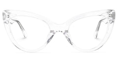 Claudette Cat Eye Clear Transparent Frame Glasses